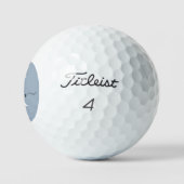 Elegante Stofblauwe Script Monogram Golfballen (Logo)