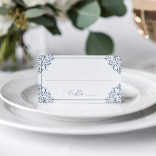 Elegante Stofblauwe Trouw Vintage Klassieker