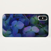 Elegante stoffige blauw paarse bloemen Case-Mate iPhone case (Achterkant (horizontaal))