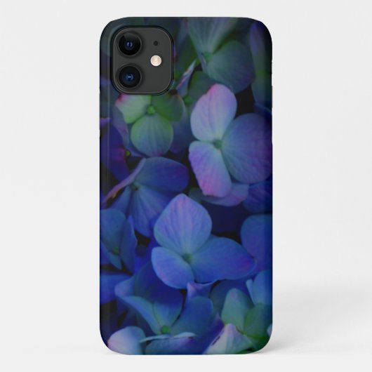 Elegante stoffige blauw paarse bloemen Case-Mate iPhone case (Achterkant)