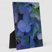 Elegante stoffige blauw paarse bloemen fotoplaat (Zijkant)