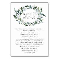 Elegante stoffige blauwe bloemenbruiloft behuizing