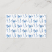 Elegante stoffige blauwe boog Raad hoeveel bogen s Informatiekaartje (Achterkant)