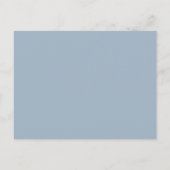 Elegante stoffige blauwe grens doop uitnodiging (Achterkant)