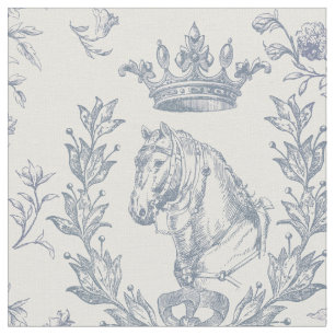 Elegante stoffige blauwe paardenkroon bloementoile stof