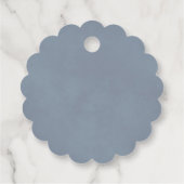 Elegante stoffige blauwe Rozen houden van Bedankt Bedankjes Labels (Achterkant)