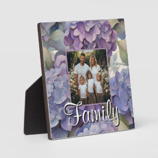 Elegante stoffige paarse blauwe aquarel hortensia' fotoplaat
