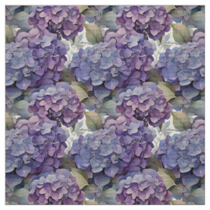 Elegante stoffige paarse blauwe waterverf hortensi stof