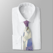 Elegante stoffige paarse blauwe waterverf hortensi stropdas (Gebonden)