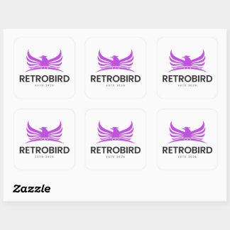 Elegante stoffige roze bloemige trouwgunst Square  Vierkante Sticker