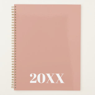 Elegante stoffige roze moderne typografie op maat planner