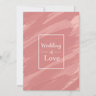 Elegante stoffige roze 'Trouwdag van Liefde' uitno Kaart