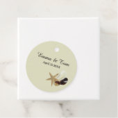 Elegante strand bruiloft kust oceaan bestemming bedankjes labels (In situ)