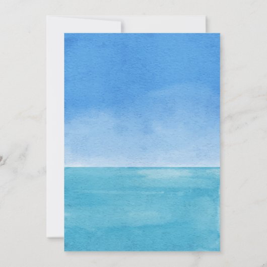 Elegante stranden en nautisch save the date kaart (Achterkant)