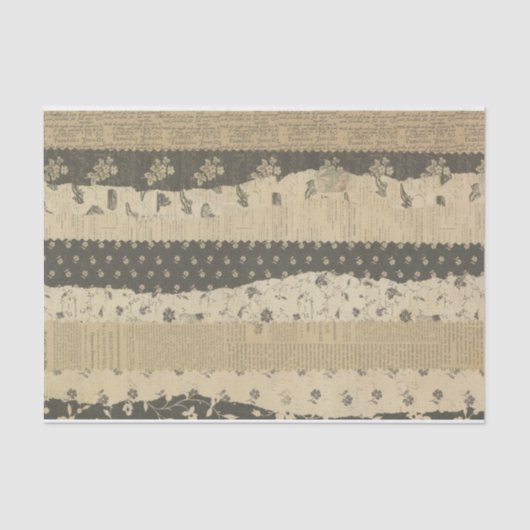  elegante streep decoupage  antiek tissuepapier (Voorkant)