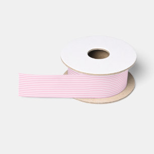 Elegante Strepen Wit - Licht Roze Lint