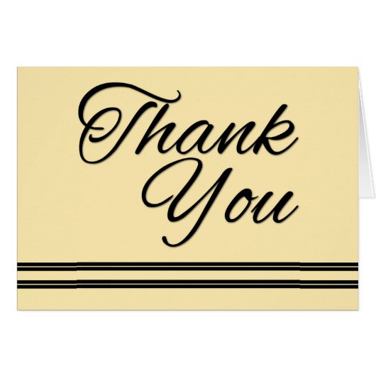 ELEGANTE STREPEN ZWARTE ZAKEN THANK YOU (Voorkant Horizontaal)