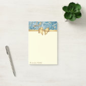 Elegante Strik, Goud Blauwe Marmer Textuur Glitter Post-it® Notes (Kantoor)