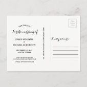 Elegante string lampjes blauw bokeh save the date aankondigingskaart (Achterkant)