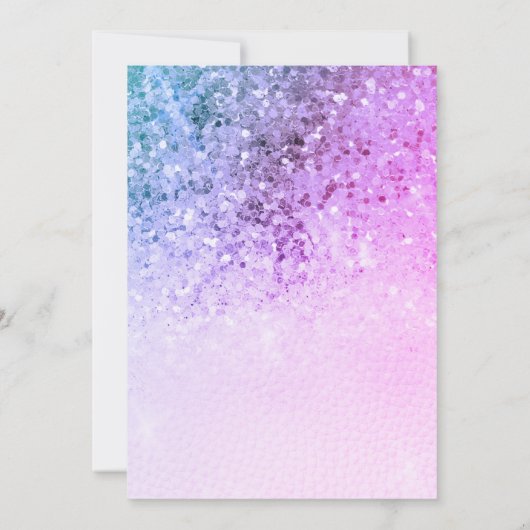 Elegante String Lights Violet Sequins Sweet 16 Kaart (Achterkant)