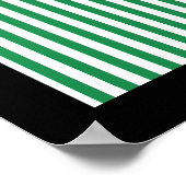 Elegante Stripe Black Border Bow Wedding Welkom Poster (Hoek)