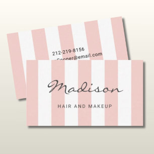 Elegante Stylist Haar & Make-up Blush Roze Visitekaartje