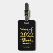 Elegante succes gouden aangepaste bagagelabel met (Voorkant verticaal)