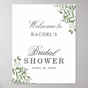 Elegante Succulent Eucalyptus Bladeren bruidsdouch Poster