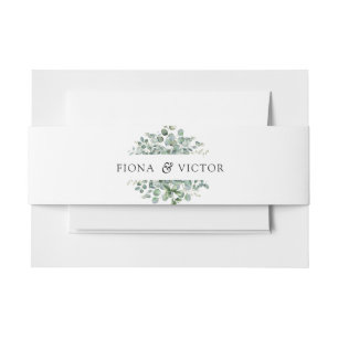 Elegante Succulente Eucalyptus Groene Huwelijk Uitnodigingen Wikkel