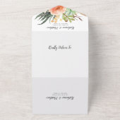 Elegante Succulente Tuin Boho Bruiloft All In One Uitnodiging (Buitenkant)