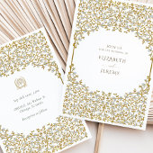 Elégante Suite de Faire-part de mariage Golden Vin