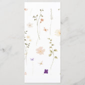 Elegante Summer Meadow Wildflowers Wedding Menu (Achterkant)