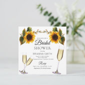 Elégante Sunflowers Bridal douche Invitation (Debout devant)