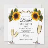 Elégante Sunflowers Bridal douche Invitation (Devant)