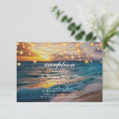 Elégante Sunset Beach - Carte de réception de mari (Debout devant)