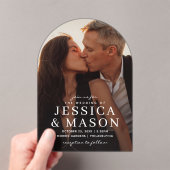 Élégante superposition Faire-part de mariage acryl (In situ (ordinateur de poche))