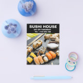 Elegante Sushi Restaurant Aangepaste foto Flyer (Enkel)