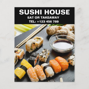 Elegante Sushi Restaurant Aangepaste foto Flyer