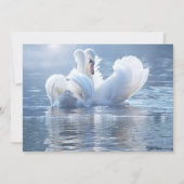 Elegante Swan Lake bruids douche uitnodiging (Achterkant)