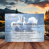 Elegante Swan Lake bruids douche uitnodiging