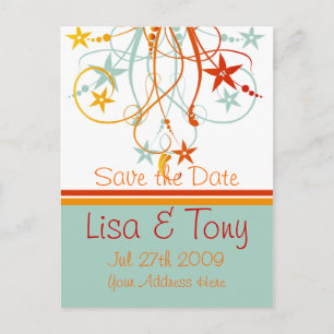 Elegante Swirls voor Save The Date - Gepersonalise Aankondigingskaart