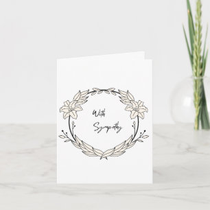Elegante sympathie, condoleancekaart. Bewerkbaar. Kaart