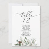 Elégante table de mariage d'hiver Sièges Cartes de (Devant)