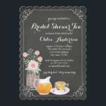 Elégante Tacup Chalkboard Bridal Shower Invitation<br><div class="desc">Plus de jolies invitations de douche nuptiale dans le Little Bayleigh Store!</div>