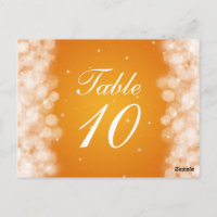 Elegante tafel nummer partij Sparkle Sinaasappel