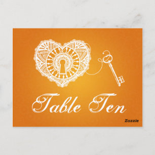 Elegante tafel nummer sleutel tot mijn hart Sinaas Briefkaart