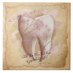 Elegante tandarts assistent cadeau tegeltje