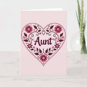 Elegante Tante Dag Liefdeskaart Kaart