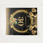 Élégante Tapisserie Black Gold 30th Birthday (Devant (Horizontal))