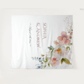 Élégante Tapisserie Mariage Fleur sauvage (Devant (Horizontal))